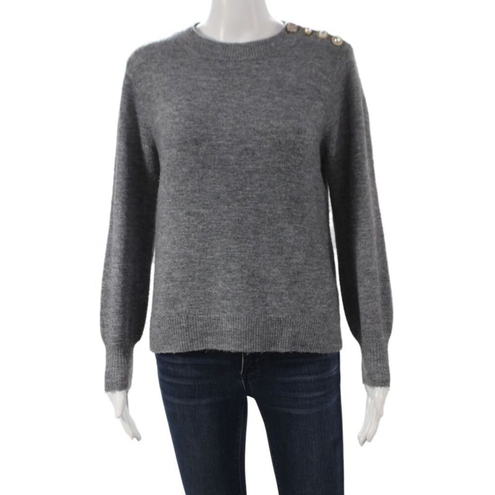 Heartloom Womens Pullover Sweater Gray Crew Neck Long Sleeve Size XS